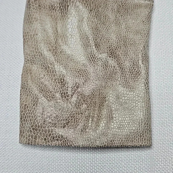 INC International Concepts Faux Snakeskin Beige Ruffle Puff Sleeve Jacket - Picture 11 of 16